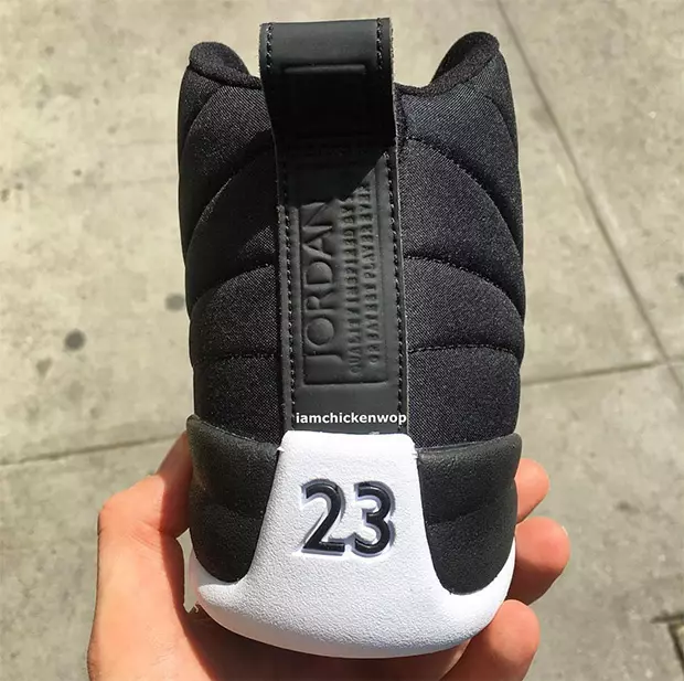 Air Jordan 12 Nylon Hitam Tahan Air