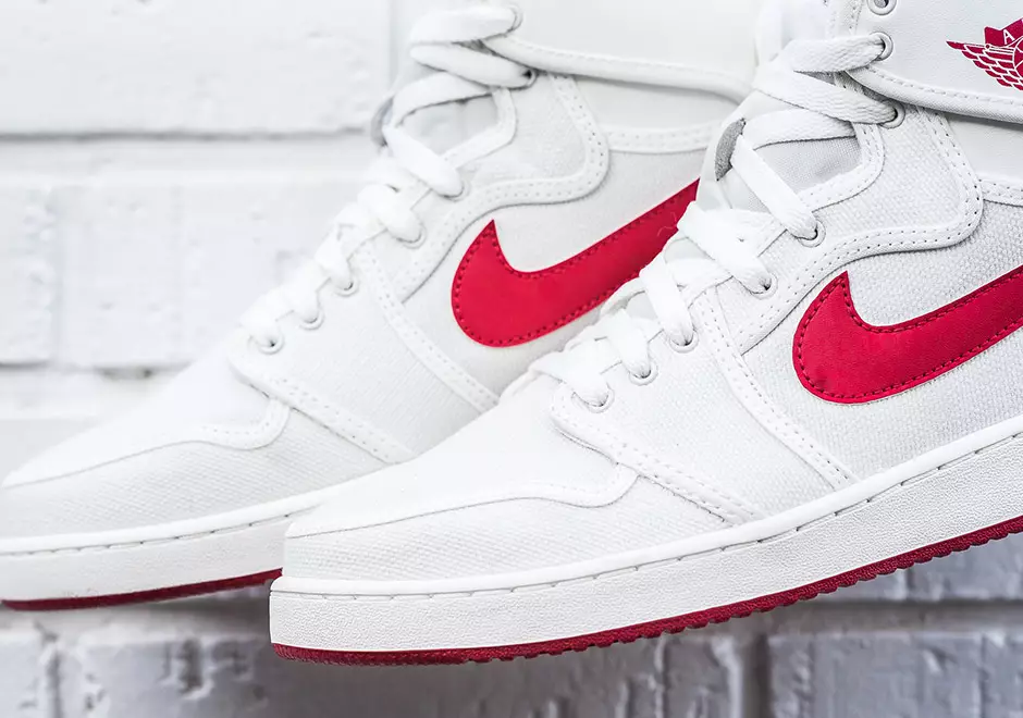 Air Jordan 1 KO Yüksek Beyaz Kırmızı Yelken OG 2016 Retro