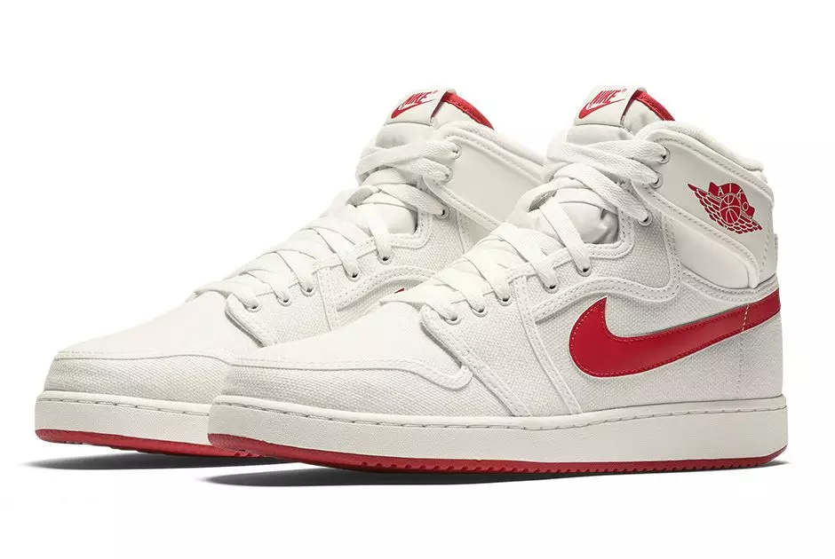 Air Jordan 1 KO High OG Ponadczasowy płócienny żagiel Czerwony