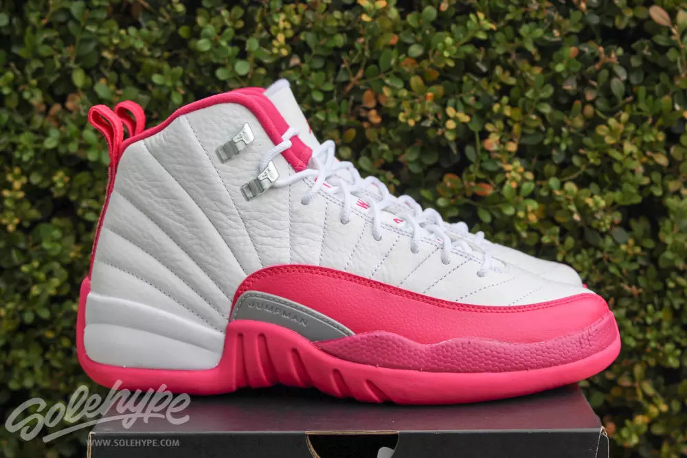 Air Jordan 12 GS Vivid Pink Weiß