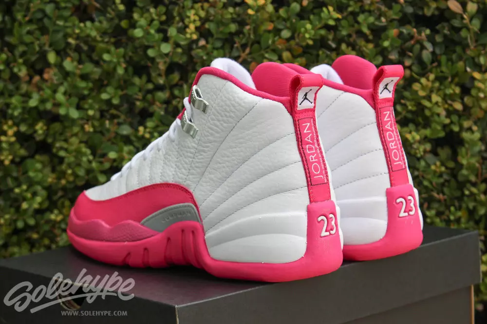 Air Jordan 12 GS Vivid Rosa Hvit