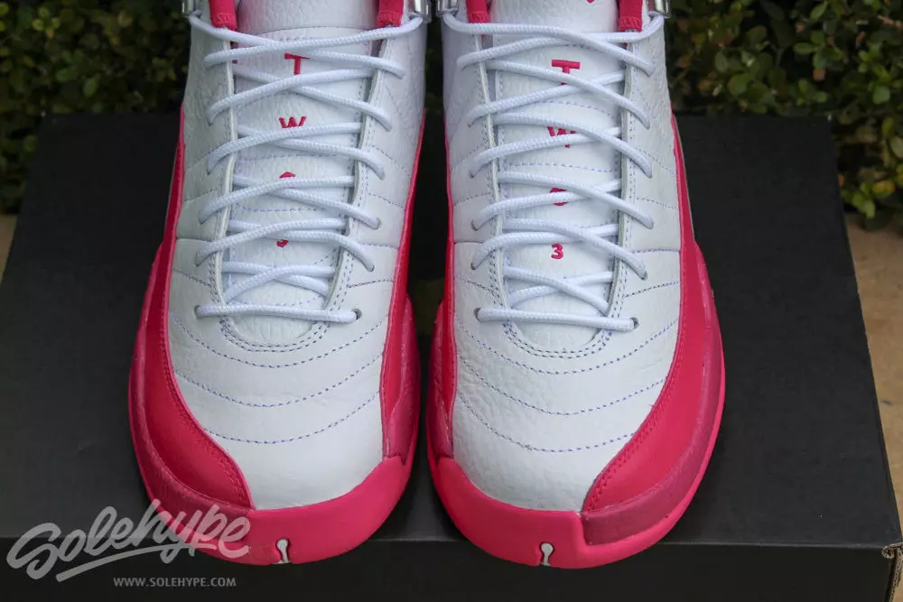 Air Jordan 12 GS Vivid Rosa Vit