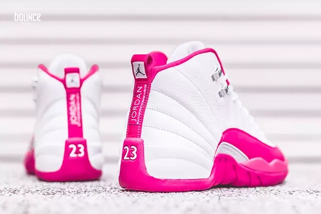 Air Jordan 12 Valentines Day White Pink