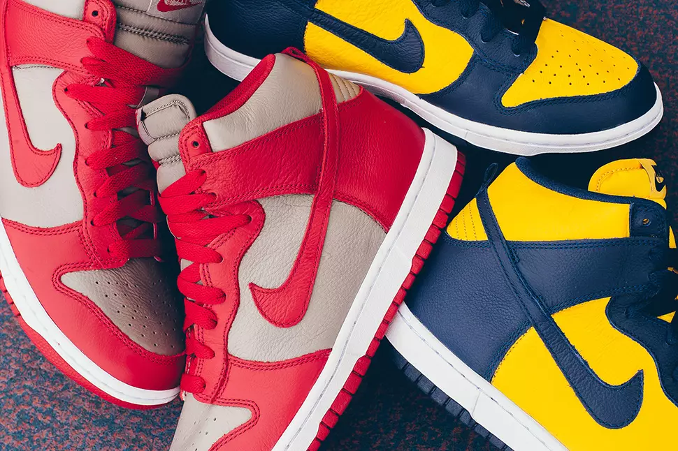 Datas de lançamento do Nike Dunk High Michigan UNLV