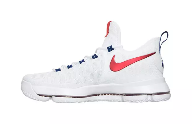 Nike KD 9 USA Trắng Đỏ Xanh Olympic