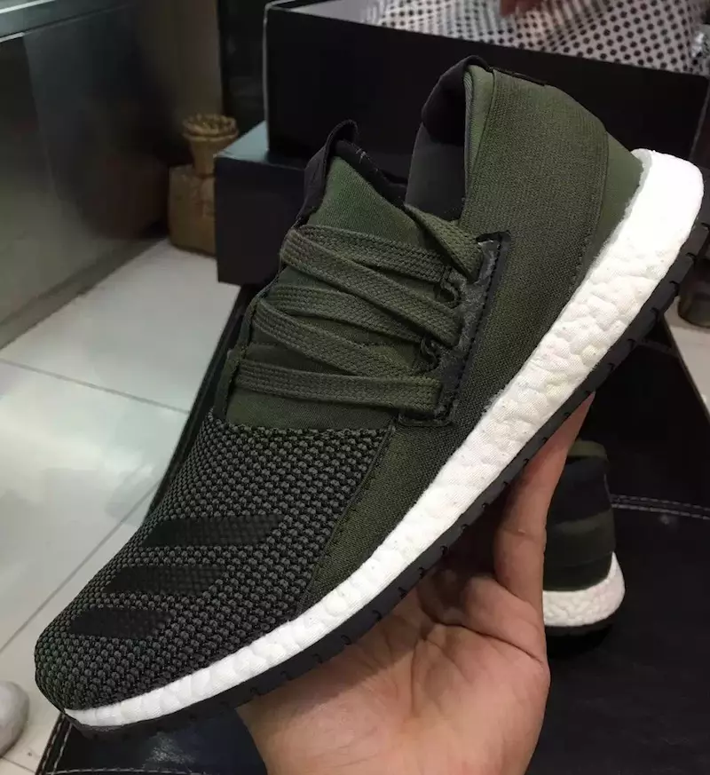 adidas Pure Boost Raw Green Olive