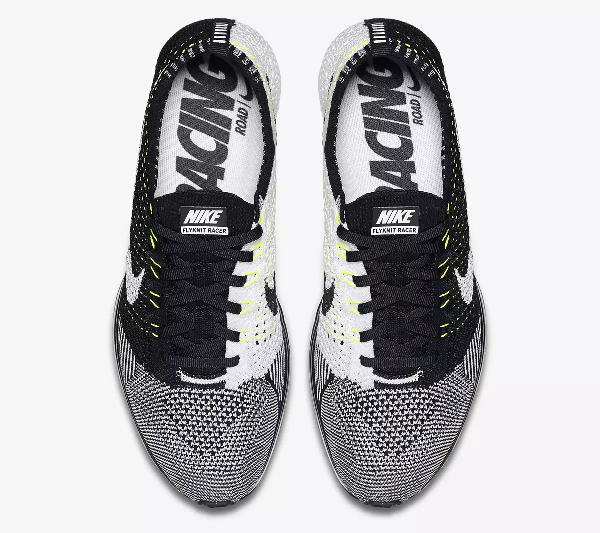 Nike Flyknit Racer Սպիտակ Սև