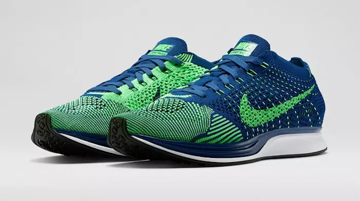 Nike Flyknit Racer Brave Blue/Poison Green