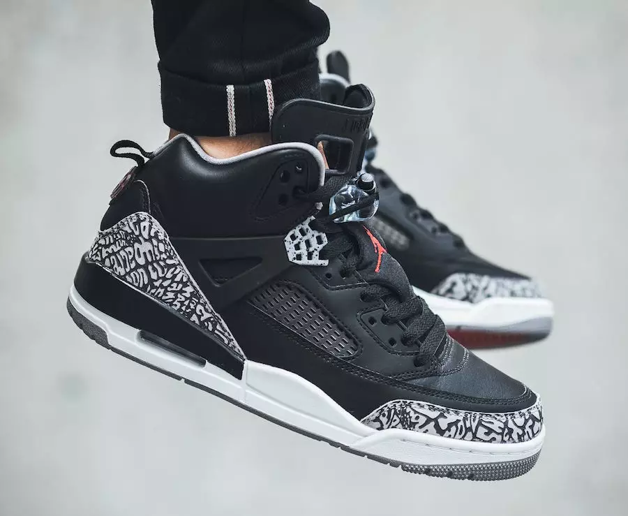 Jordan Spizike Black Cement sur les pieds