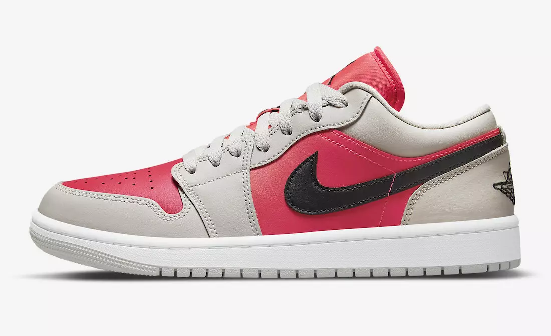 تاریخ انتشار Air Jordan 1 Low Light Iron Ore Black Siren Red DC0774-060