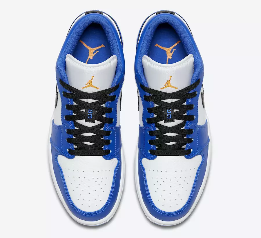 تاریخ انتشار Air Jordan 1 Low Blue Orange 553558-401