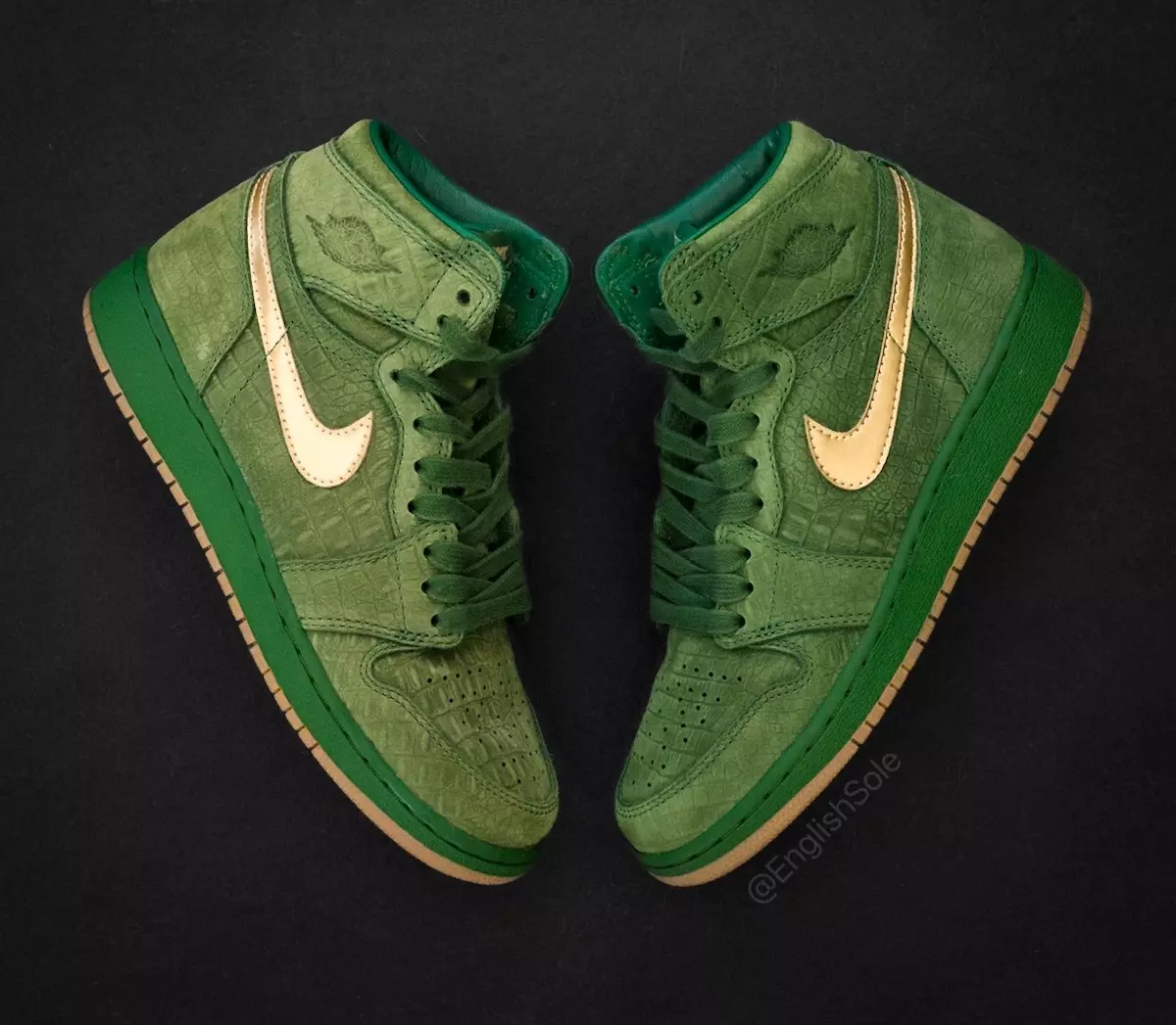 Jasmine Jordan Air Jordan 1 Green Croc Pinnacle PE