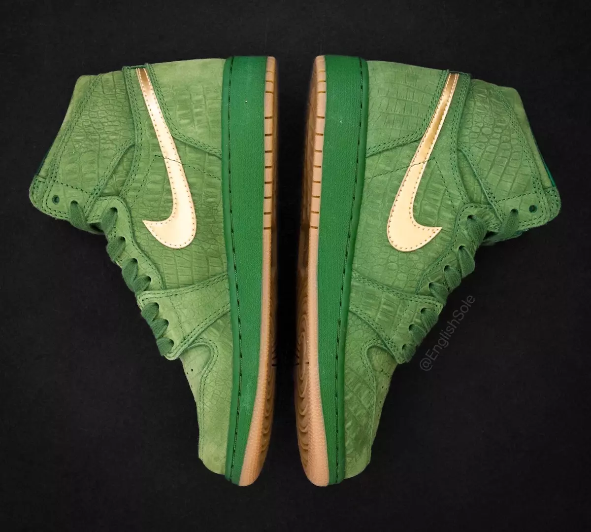 Jasmine Jordan Air Jordan 1 Green Croc Pinnacle PE