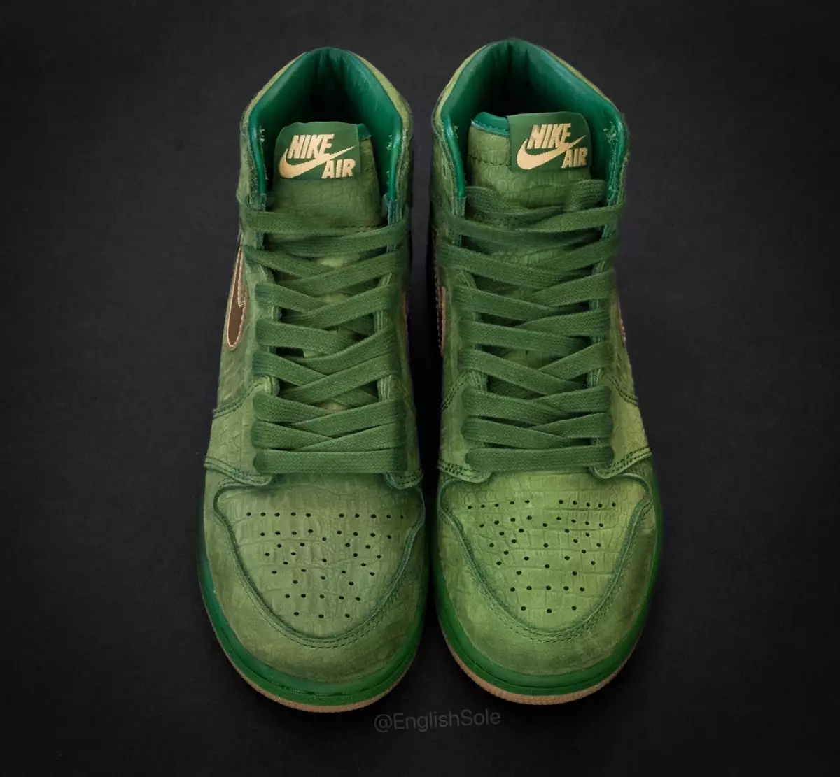 Jasmine Jordan Air Jordan 1 Green Croc Pinnacle PE