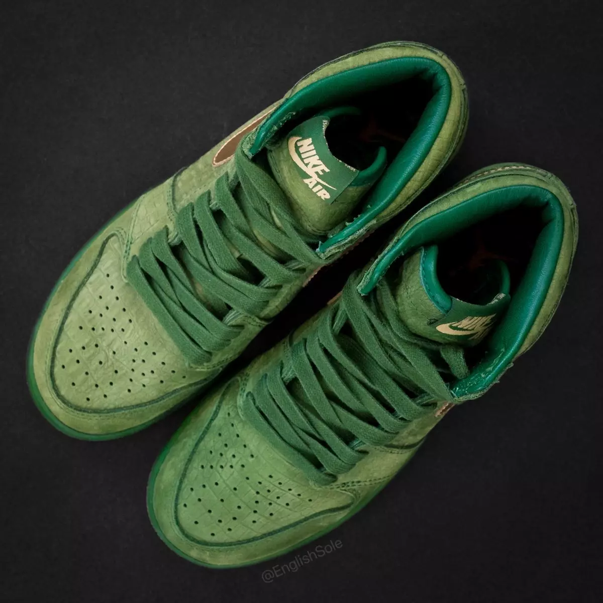 Jasmine Jordan Air Jordan 1 Green Croc Pinnacle PE