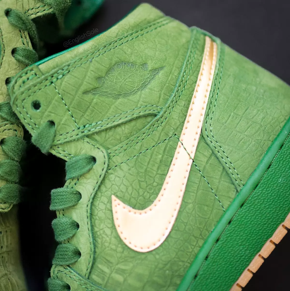 Jasmine Jordan Air Jordan 1 Green Croc Pinnacle PE