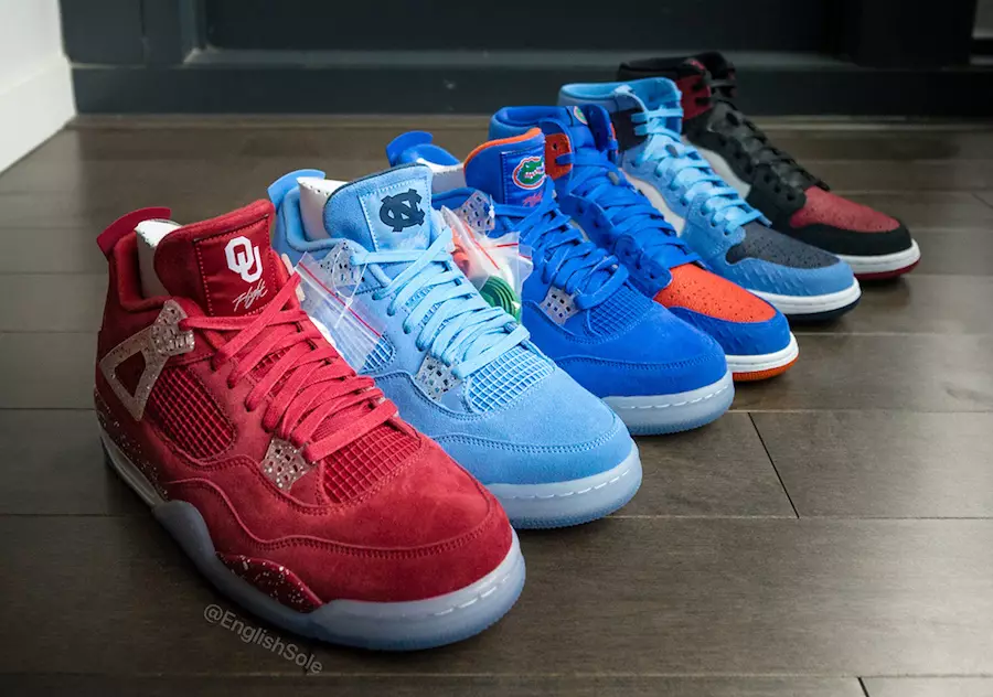 Air Jordan 1 va Air Jordan 4 kolleji PE-larini batafsil ko'rib chiqing