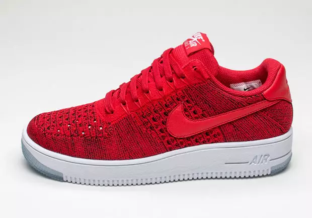 Nike Air Force 1 Low Flyknit University Rød