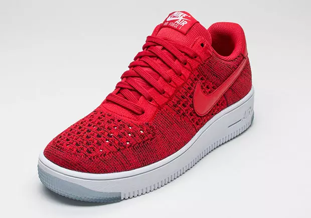 Nike Air Force 1 Low Flyknit University Rød