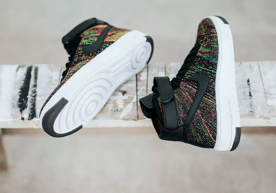 Разноцветные кроссовки Nike Air Force 1 Mid Flyknit