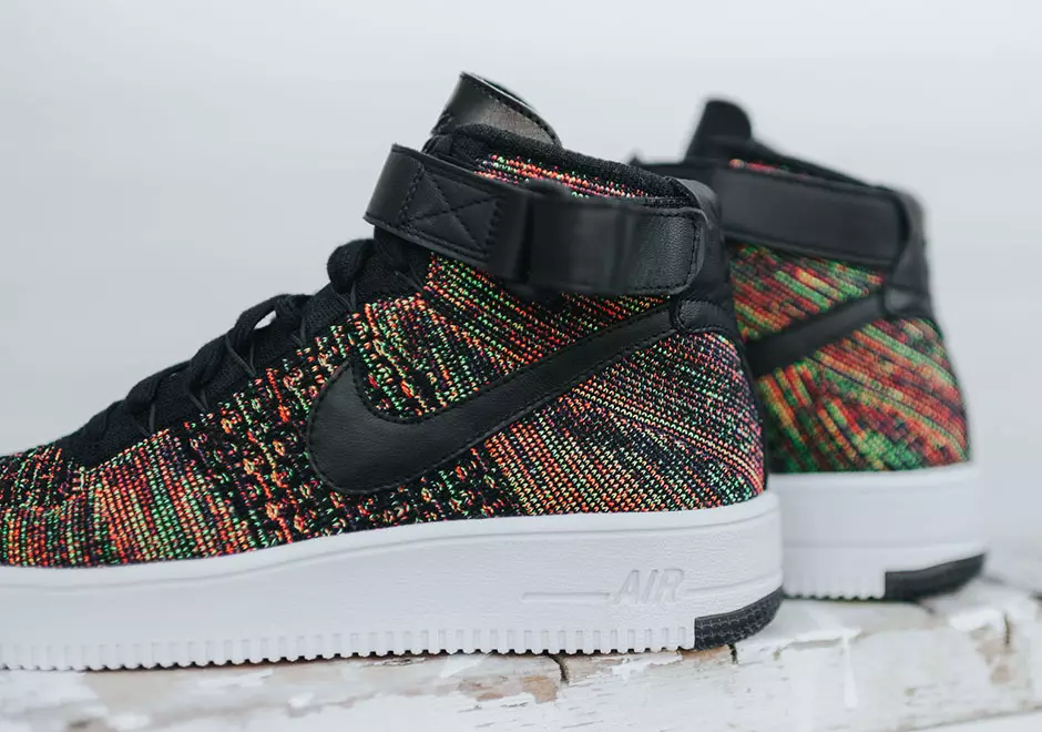 Разноцветные кроссовки Nike Air Force 1 Mid Flyknit