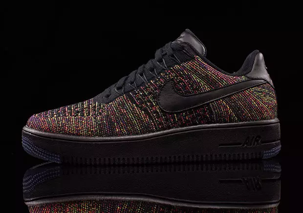 Nike Air Force 1 Low Flyknit crne višebojne