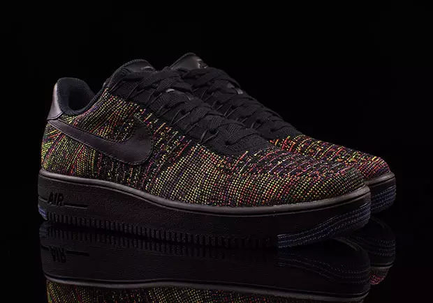 Nike Air Force 1 Low Flyknit Μαύρο πολύχρωμο