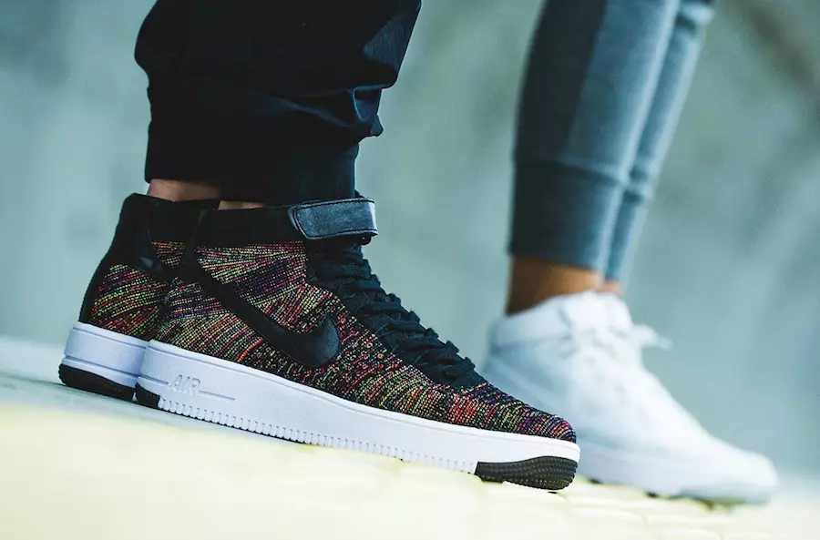 Nike Air Force 1 Flyknit Μαύρο πολύχρωμο