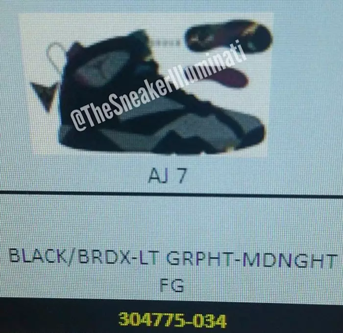 Air Jordan 7 Бордо 2015 он