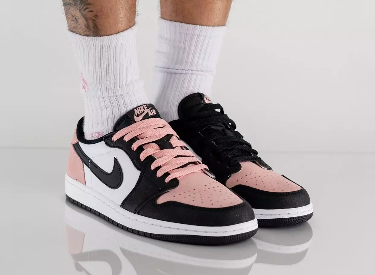 Air Jordan 1 Low OG Bleached Coral CZ0790-061 გამოშვების თარიღი on-Feet