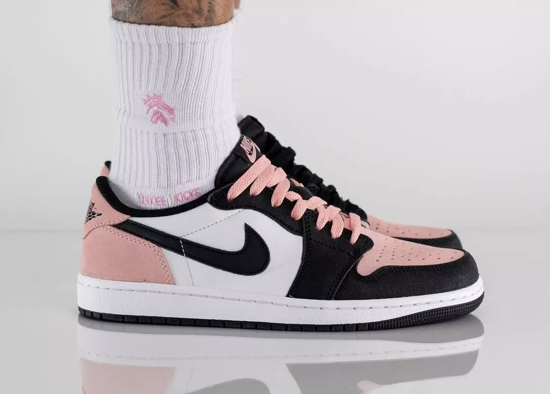 Air Jordan 1 Low OG Bleached Coral CZ0790-061 Release Date On-Feet