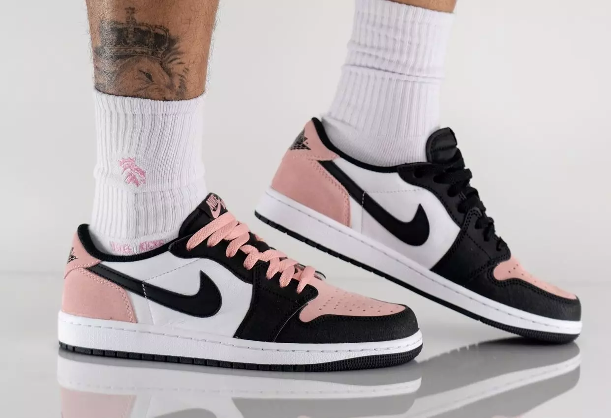 Air Jordan 1 Low OG Bleached Coral CZ0790-061 Release Date On-Feet