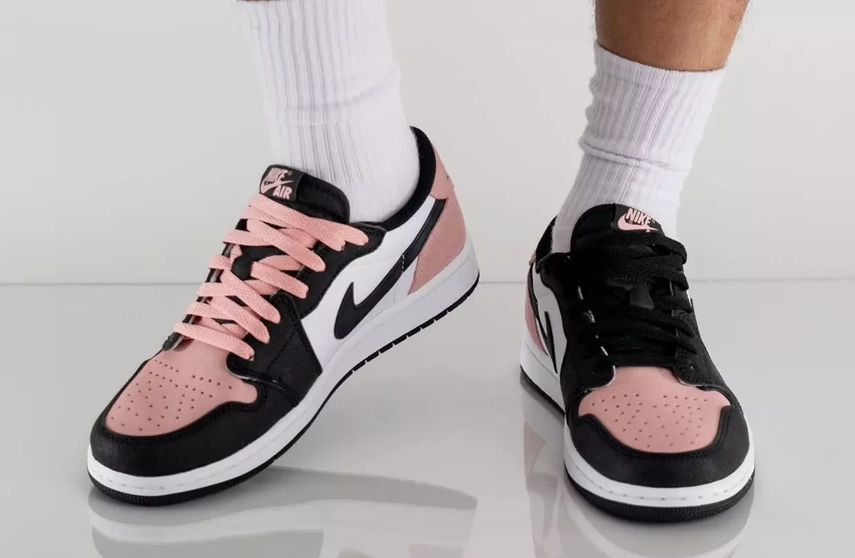 Air Jordan 1 Low OG Bleached Coral CZ0790-061 Data e publikimit në këmbë