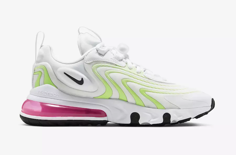 Nike Air Max 270 React ENG Vit Volt Rosa CK2608-100 Utgivningsdatum