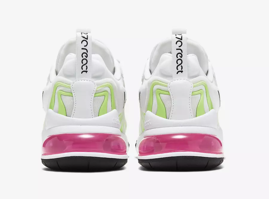 Nike Air Max 270 React ENG Fehér Volt Pink CK2608-100 Megjelenés dátuma