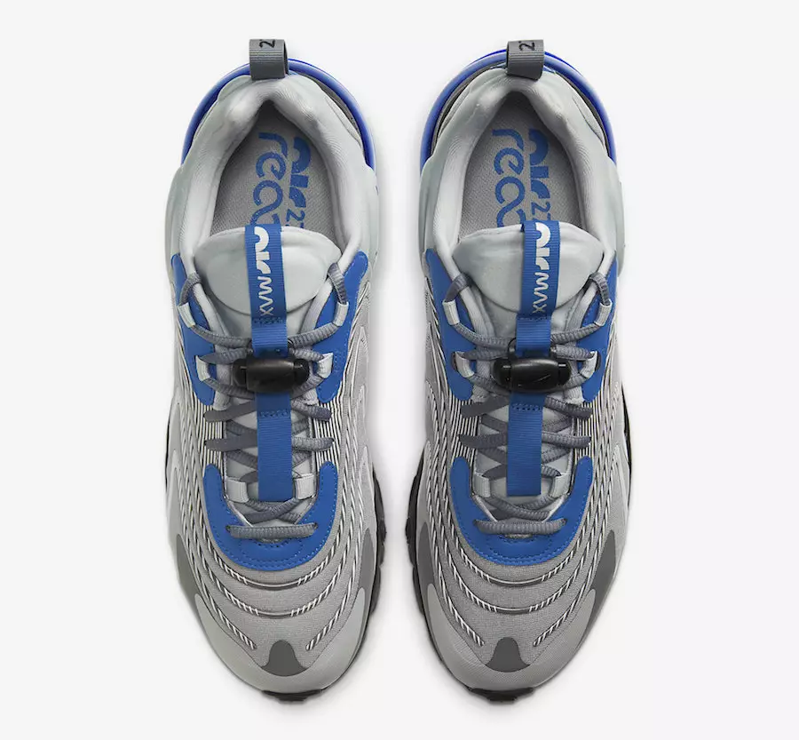 Nike Air Max 270 React ENG כסף כחול CJ0579-001 תאריך שחרור