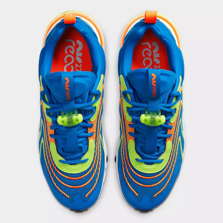 Nike Air Max 270 React ENG Blue Volt CD0113-401 Tarehe ya Kutolewa