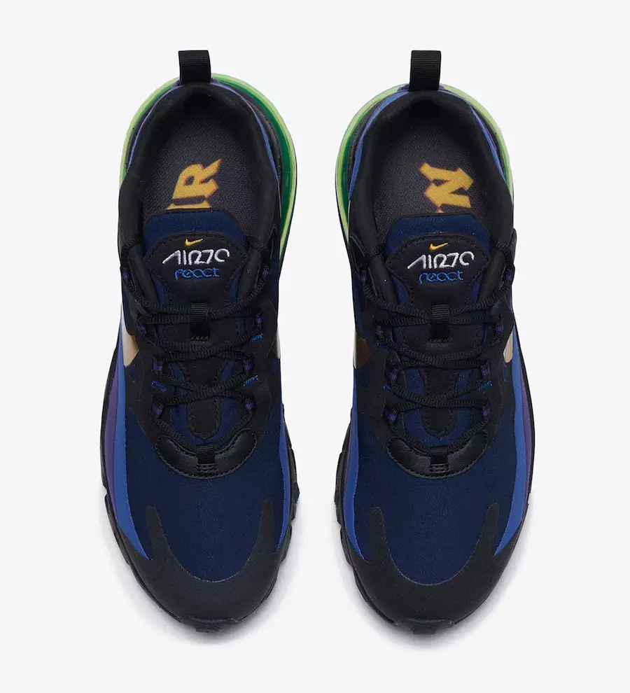 Nike Air Max 270 React Deep Royal Blue Gold AO4971-005 Megjelenés dátuma