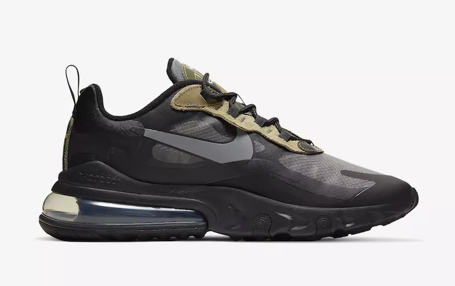 Nike Air Max 270 React Camo CT5528-001 Dáta Eisiúna