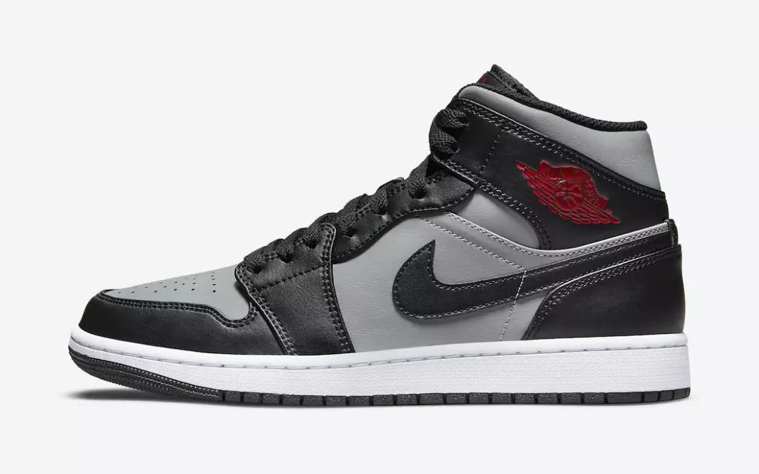 تاریخ انتشار Air Jordan 1 Mid Black Grey Red 554724-096