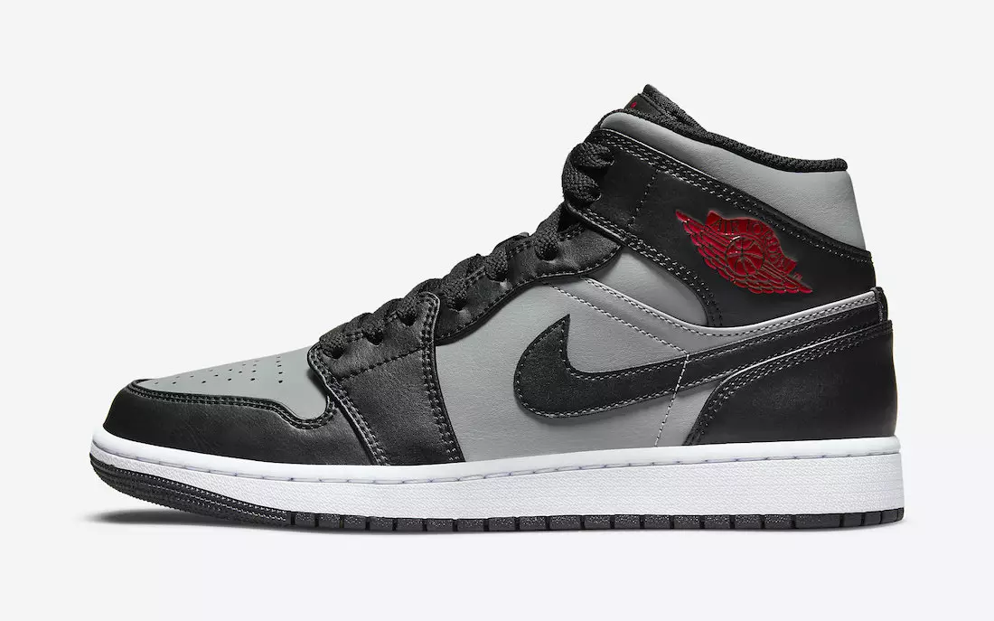 Shadow-Like Air Jordan 1 Mid with Red Branding