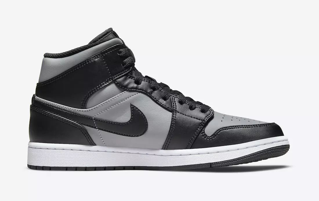 تاریخ انتشار Air Jordan 1 Mid Black Grey Red 554724-096