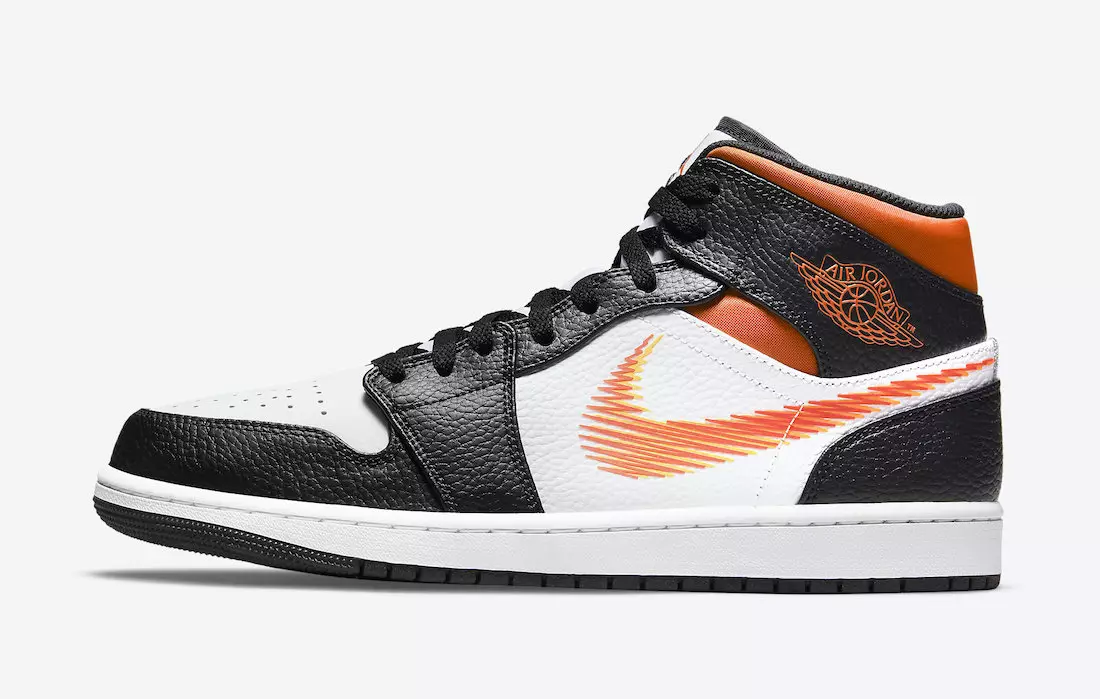 Το Air Jordan 1 Mid εμφανίζεται με ζιγκ-ζαγκ σγουό