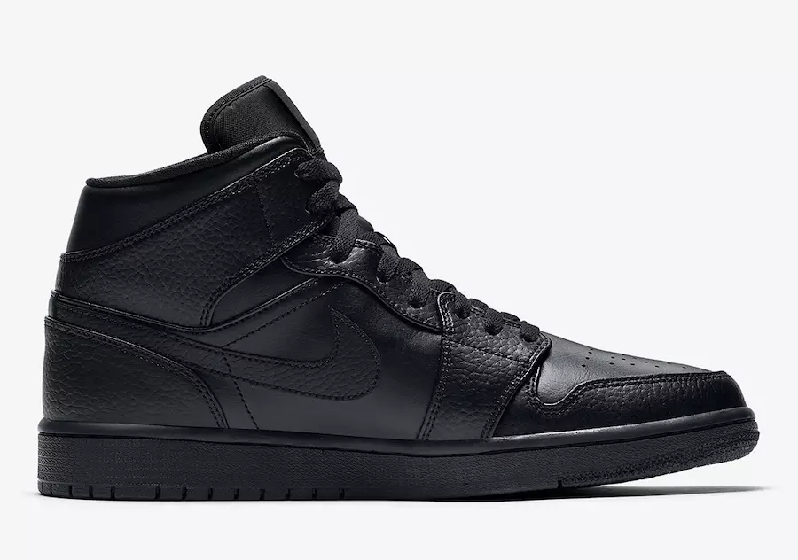 Air Jordan 1 Mid Triple Black 554724-091 Utgivningsdatum