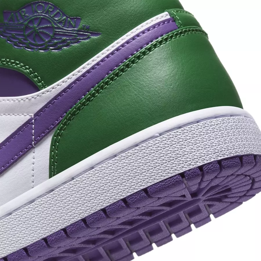 Air Jordan 1 Mid Hulk Green Purple Tarikh Tayangan