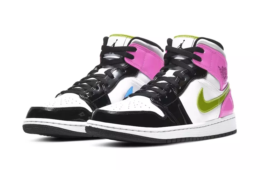 Air Jordan 1 Mid dalam Kulit Paten Pastel