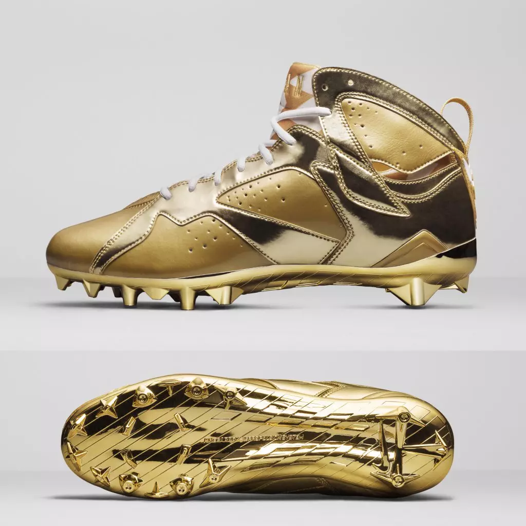 Charles Woodson Gold Air Jordan 7 skavas