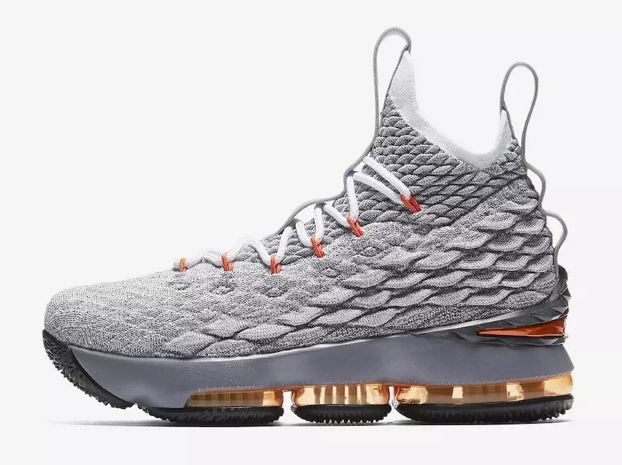 Nike LeBron 15 GS Safety Taronja Gris 922811-080