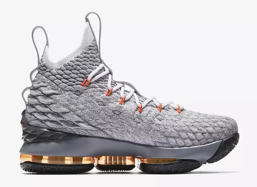 Nike LeBron 15 GS Safety қызғылт сары сұр 922811-080