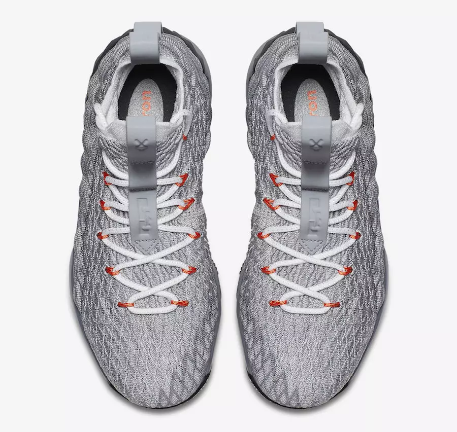 Nike LeBron 15 GS Safety Orange Grey 922811-080